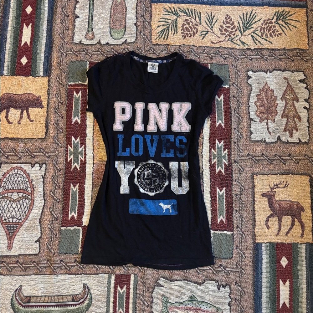 PINK Victoria's Secret Black Tee